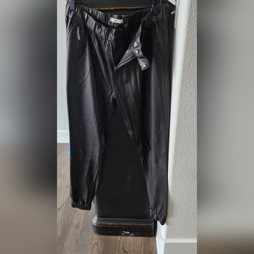 J brand leather joggers